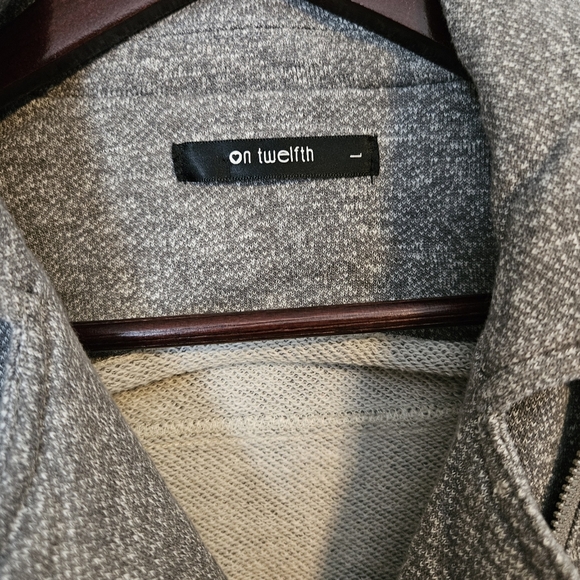 On Twelfth Jacket Gray Zip-Up Moto Lightweight Casual Neutral Trendy Spring Fall - Picture 6 of 8